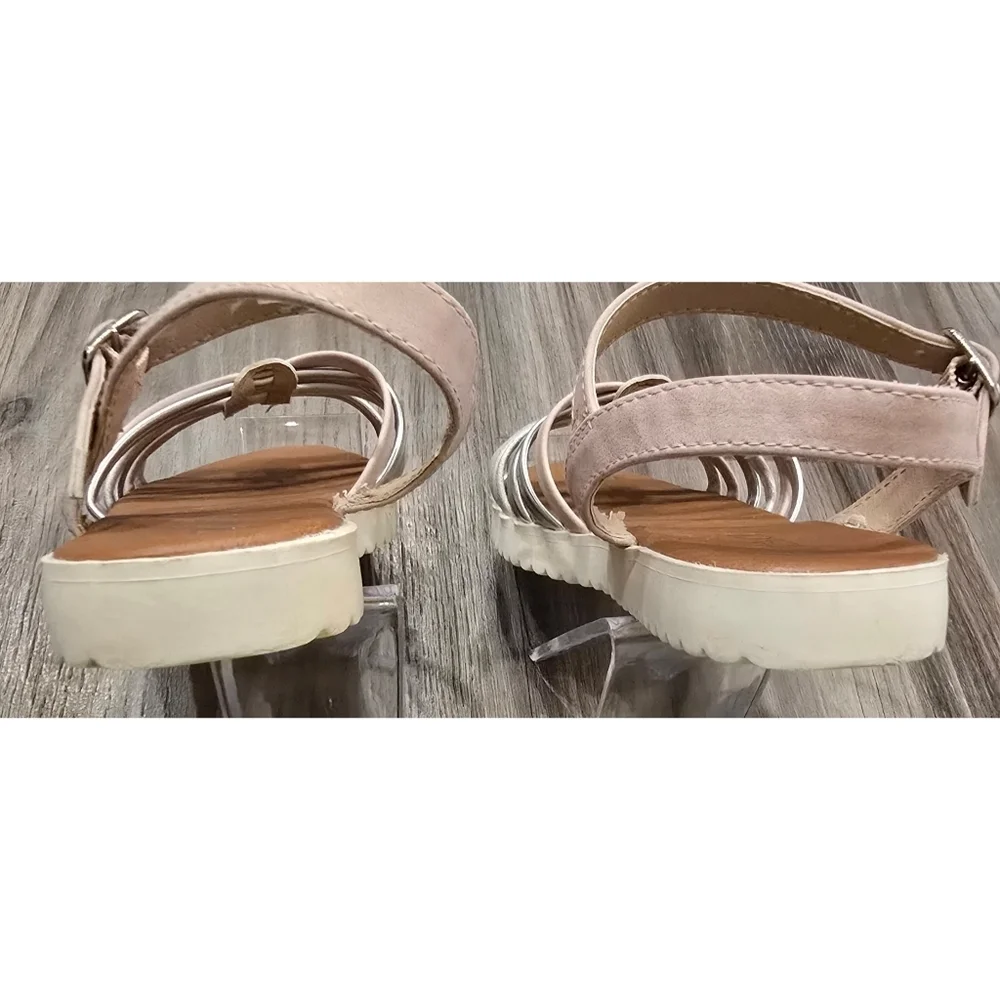 The Children’s Place Toddler Metallic Strappy Sandals Size 1 Girls Summer Shoes